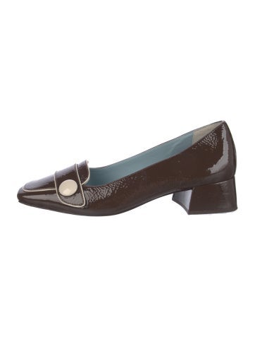 Pre-owned Frances Valentine Patent Leather Pumps In Brown