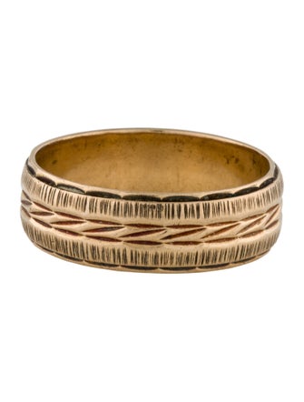 Frederick Goldman 14K Two-Tone Textured Band Ring