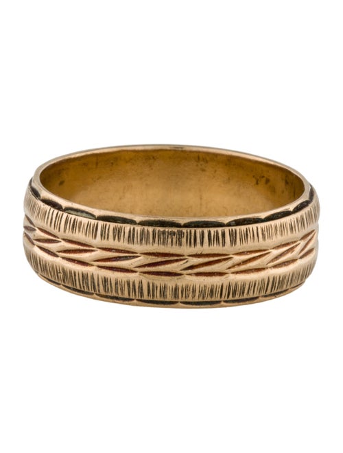Frederick Goldman 14K Two-Tone Textured Band Ring