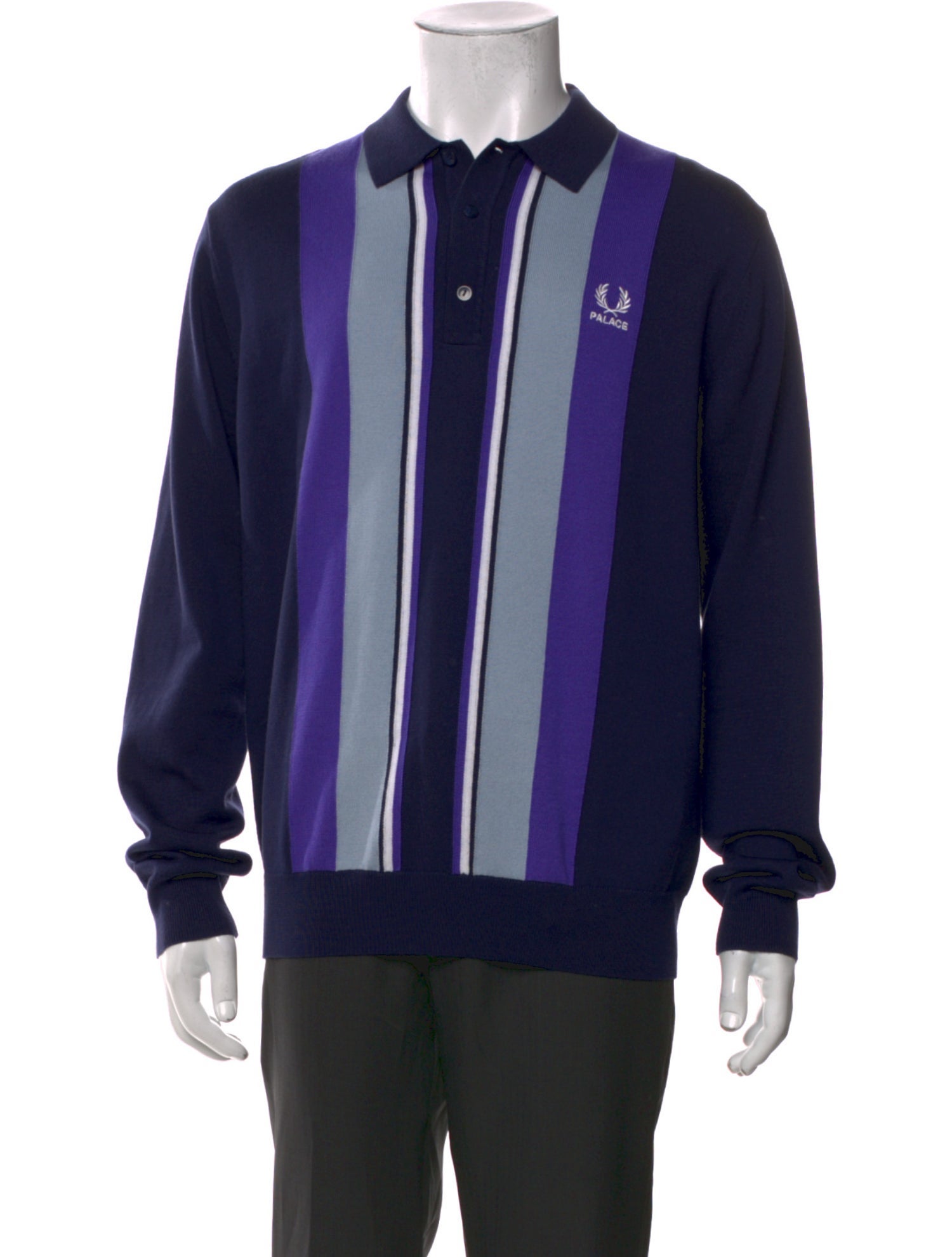 Fred Perry x Palace Striped Collar Polo Sweater