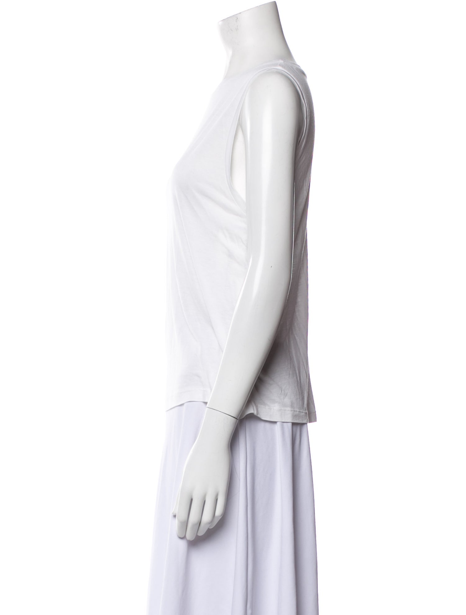 Frances De Lourdes Scoop Neck Sleeveless Top