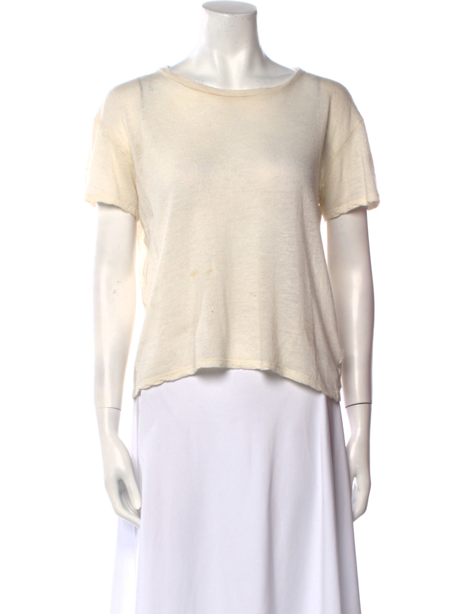 Frances De Lourdes Cashmere Bateau Neckline T-Shirt