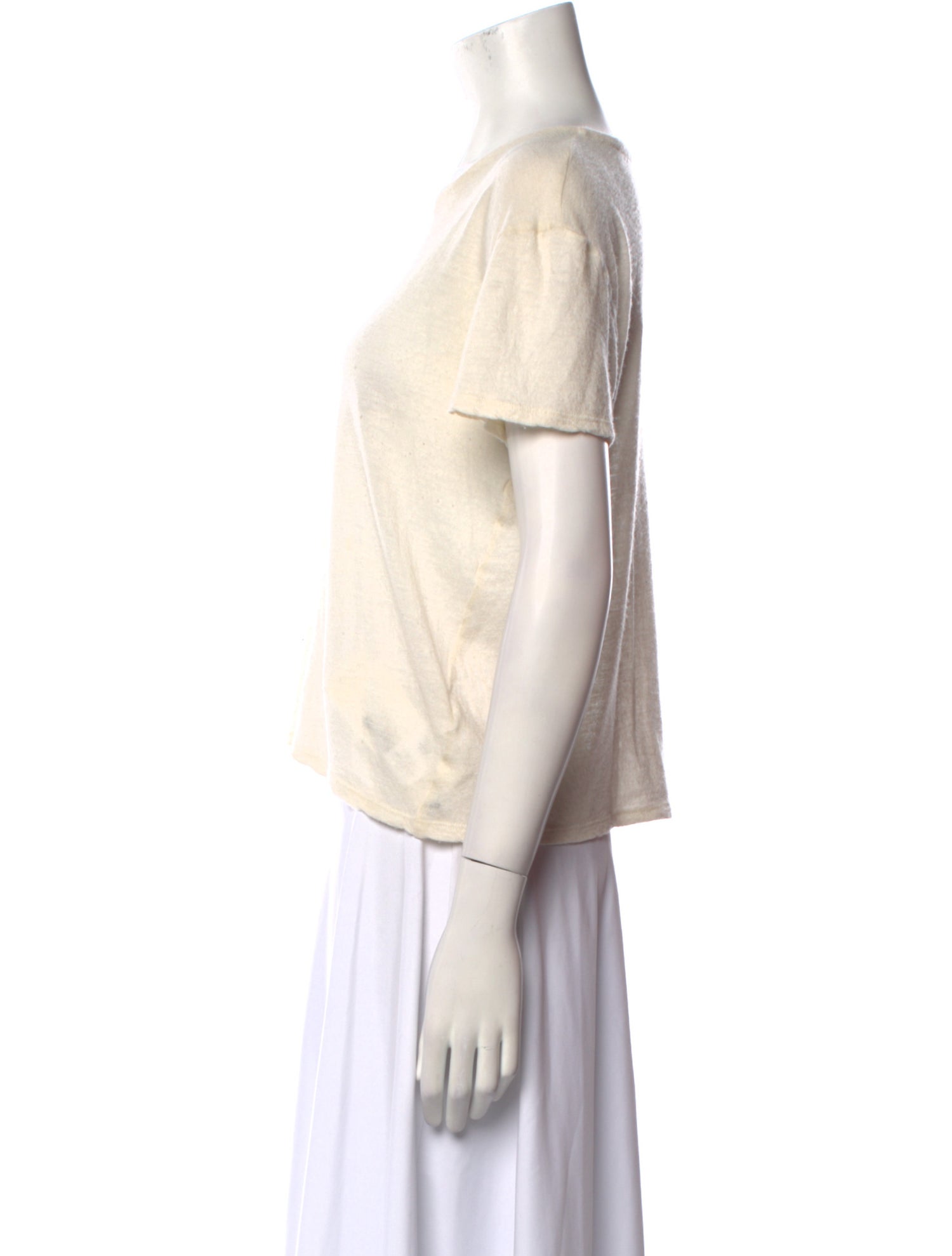 Frances De Lourdes Cashmere Bateau Neckline T-Shirt
