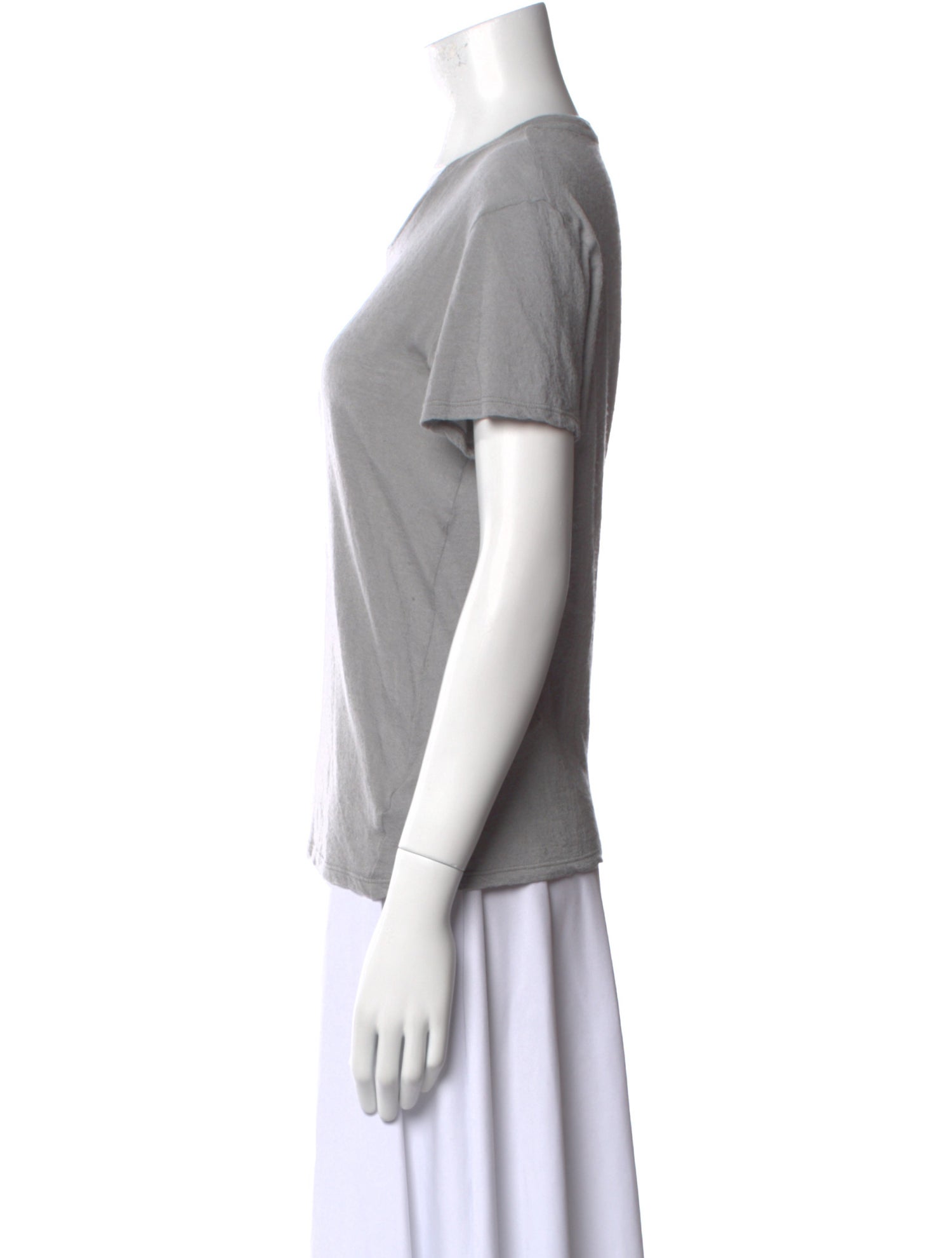 Frances De Lourdes Cashmere Scoop Neck T-Shirt