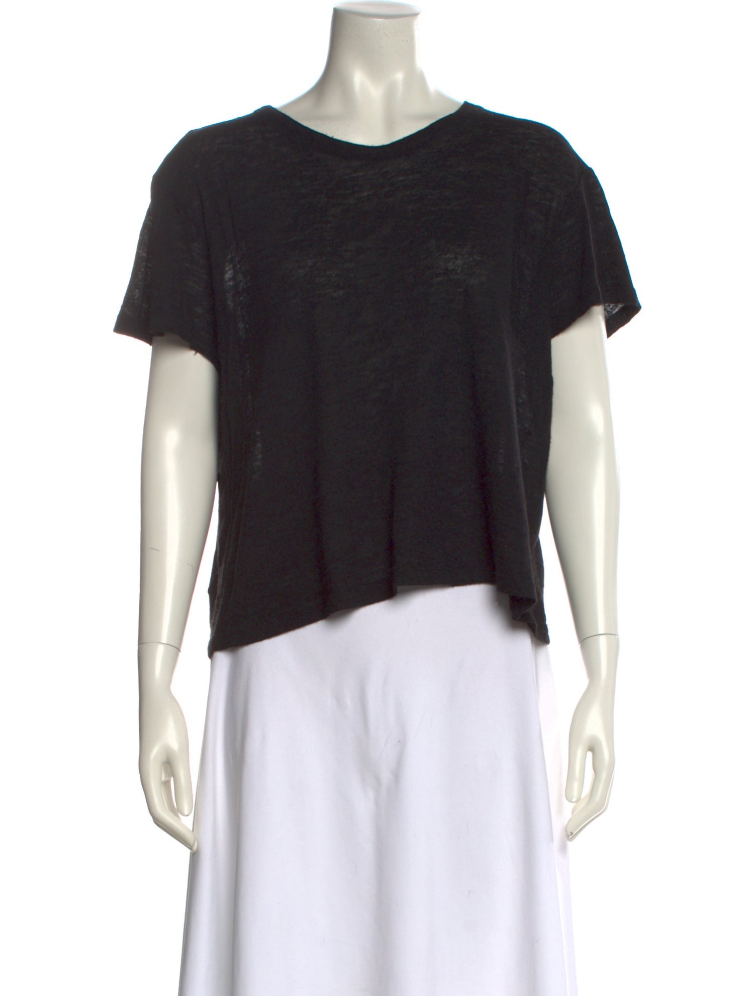 Frances De Lourdes Cashmere Scoop Neck T-Shirt
