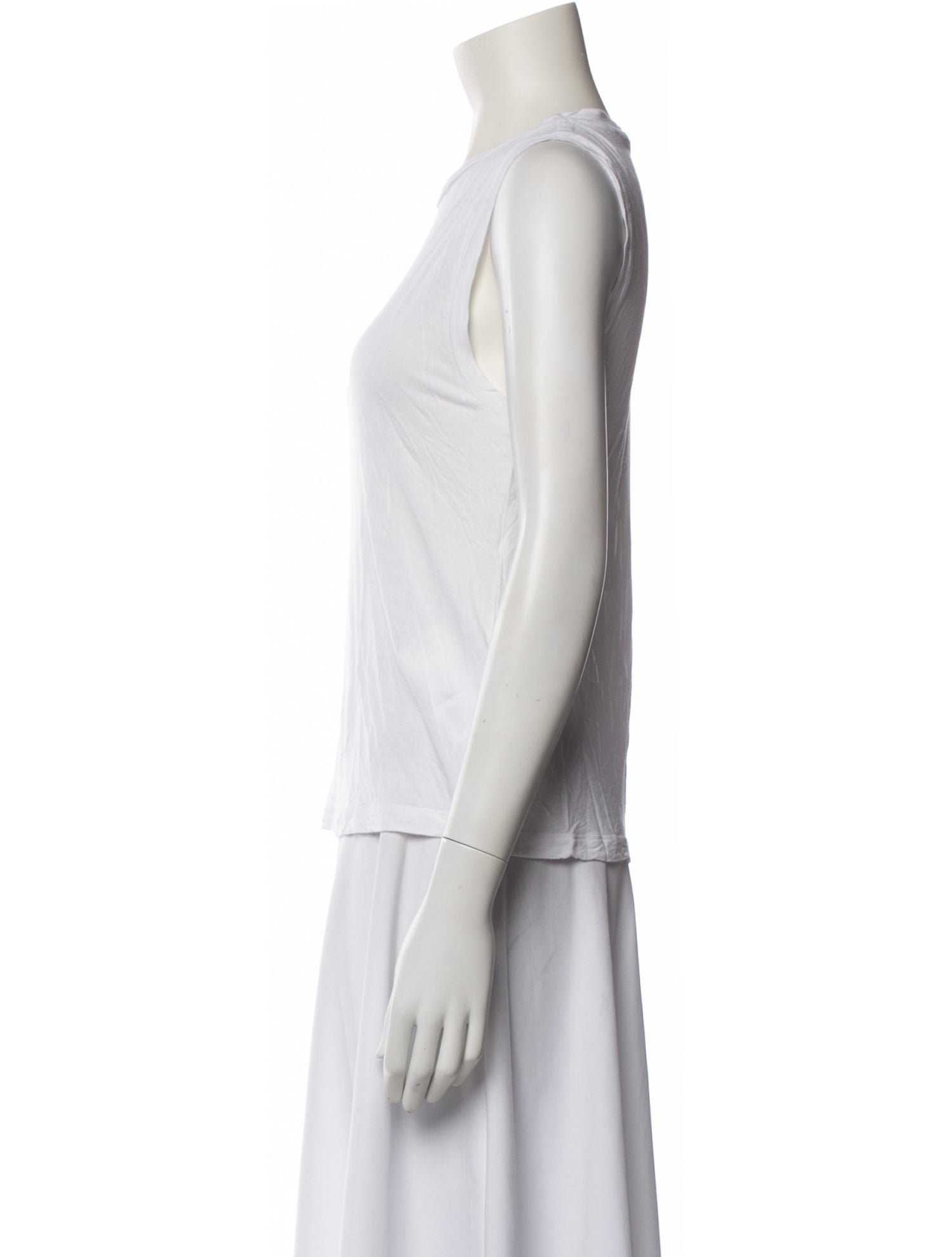 Frances De Lourdes Crew Neck Sleeveless Top