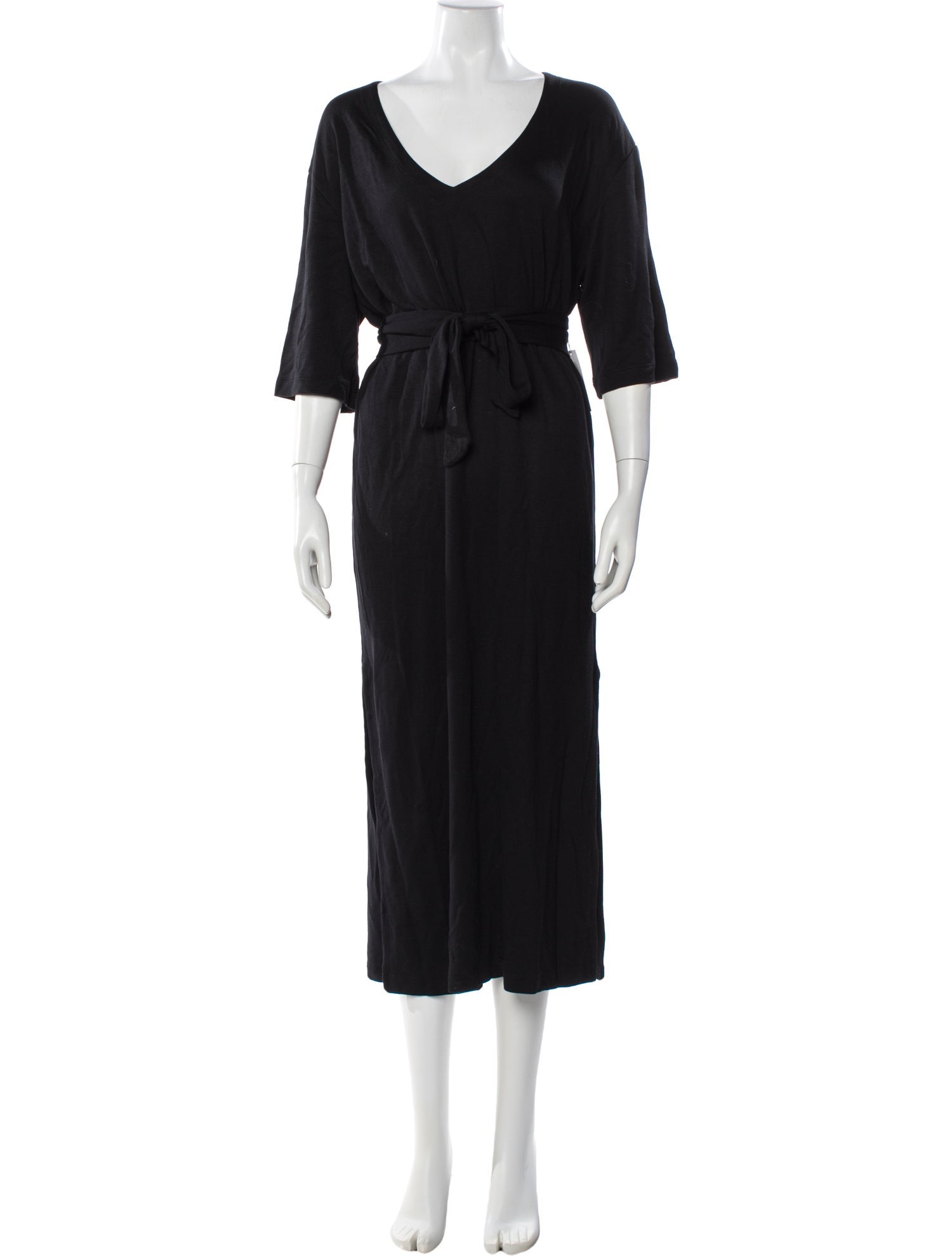 Frances De Lourdes V-Neck Midi Length Dress