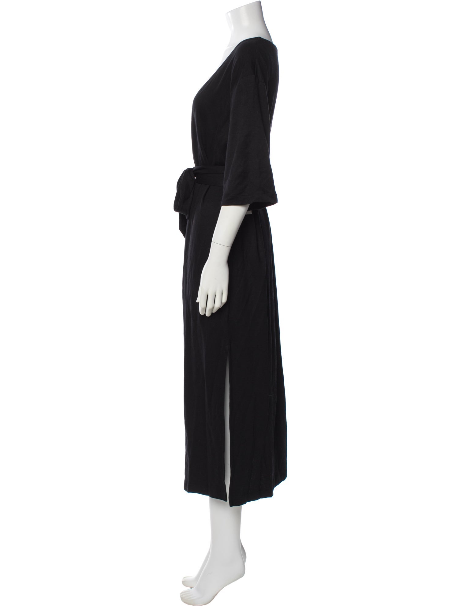 Frances De Lourdes V-Neck Midi Length Dress