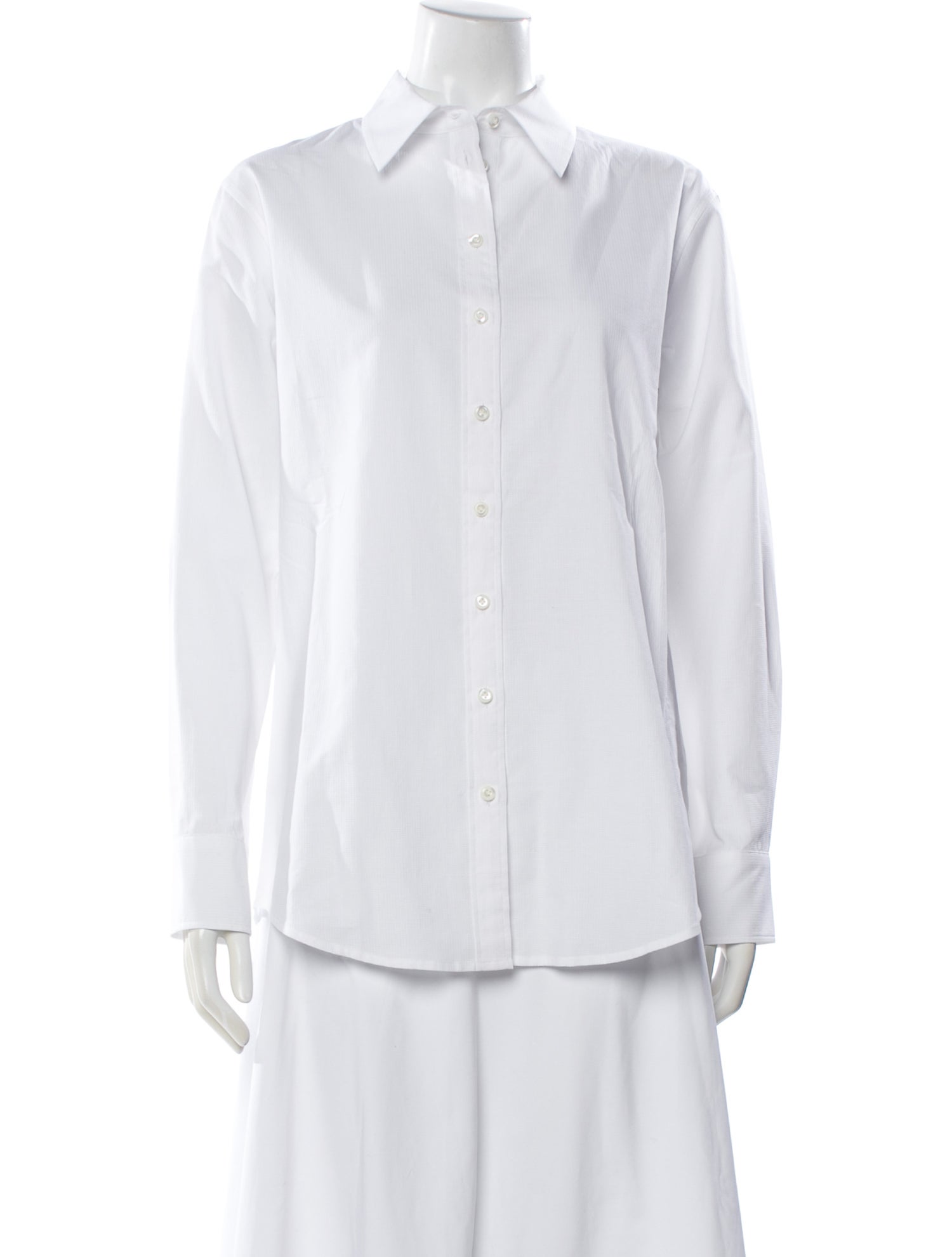 Frances De Lourdes Long Sleeve Button-Up Top w/ Tags