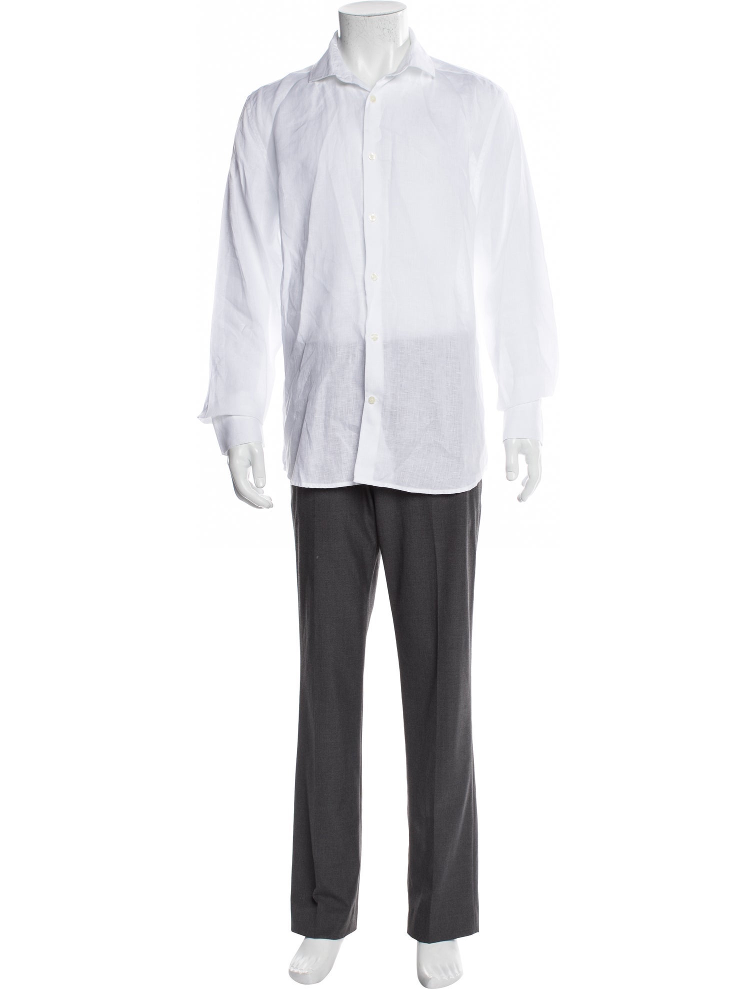 Frescobol Carioca Linen Long Sleeve Dress Shirt