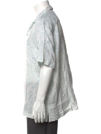 Frescobol Carioca Linen Printed Shirt