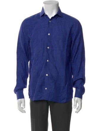Frescobol Carioca Linen Long Sleeve Dress Shirt