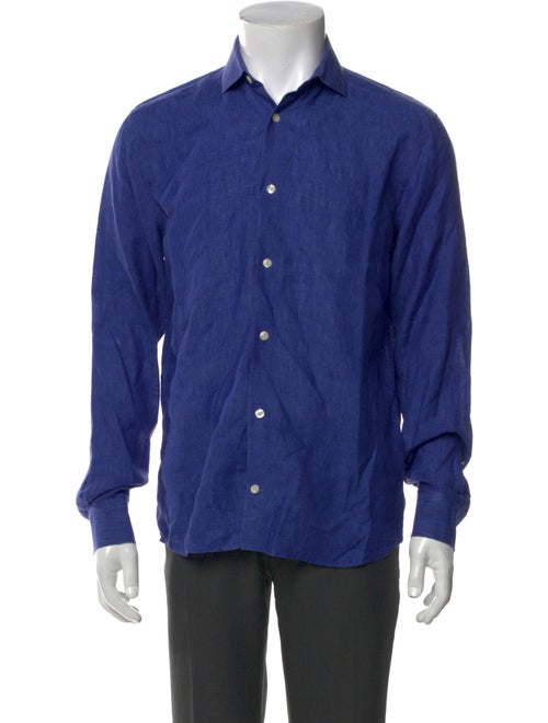 Frescobol Carioca Linen Long Sleeve Dress Shirt