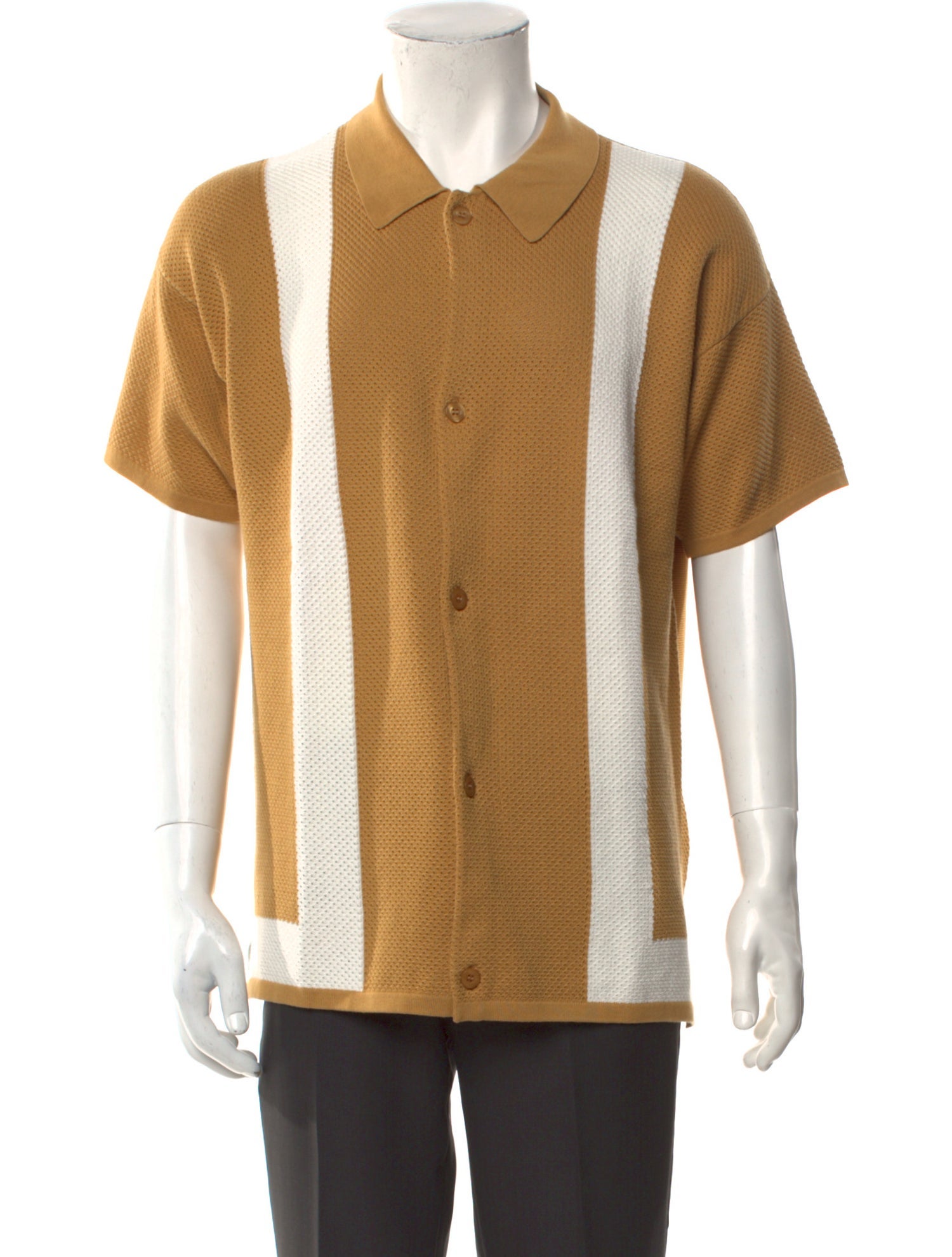 Frescobol Carioca Colorblock Pattern Short Sleeve Shirt