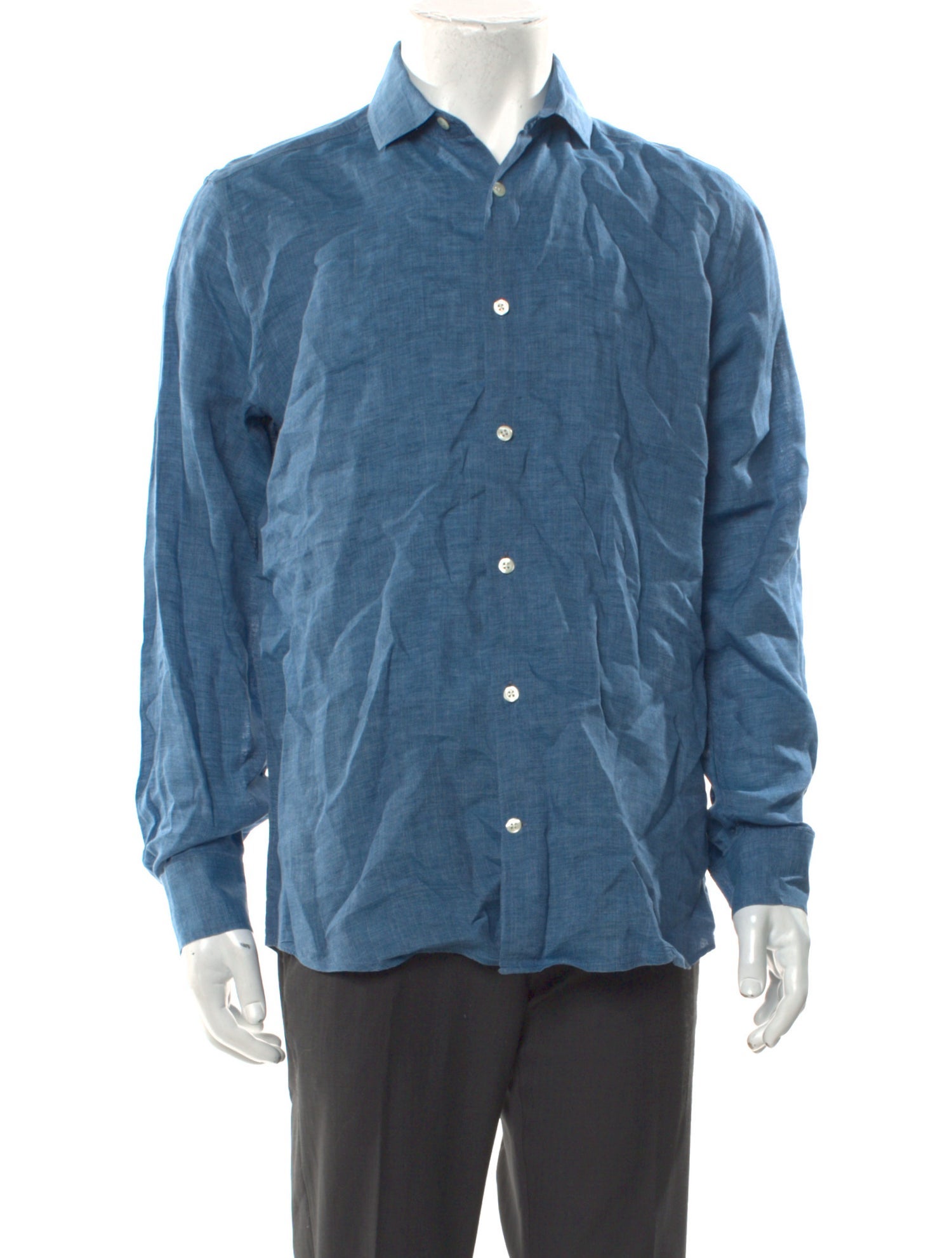 Frescobol Carioca Linen Long Sleeve Dress Shirt