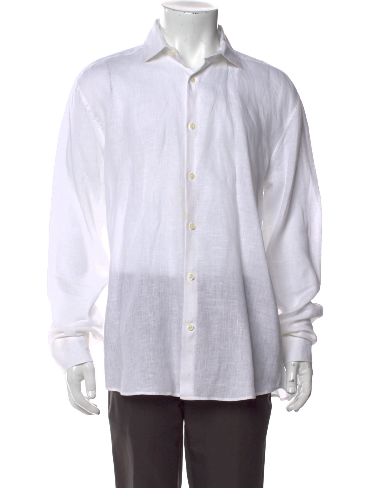Frescobol Carioca Linen Long Sleeve Dress Shirt