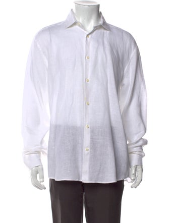 Frescobol Carioca Linen Long Sleeve Dress Shirt