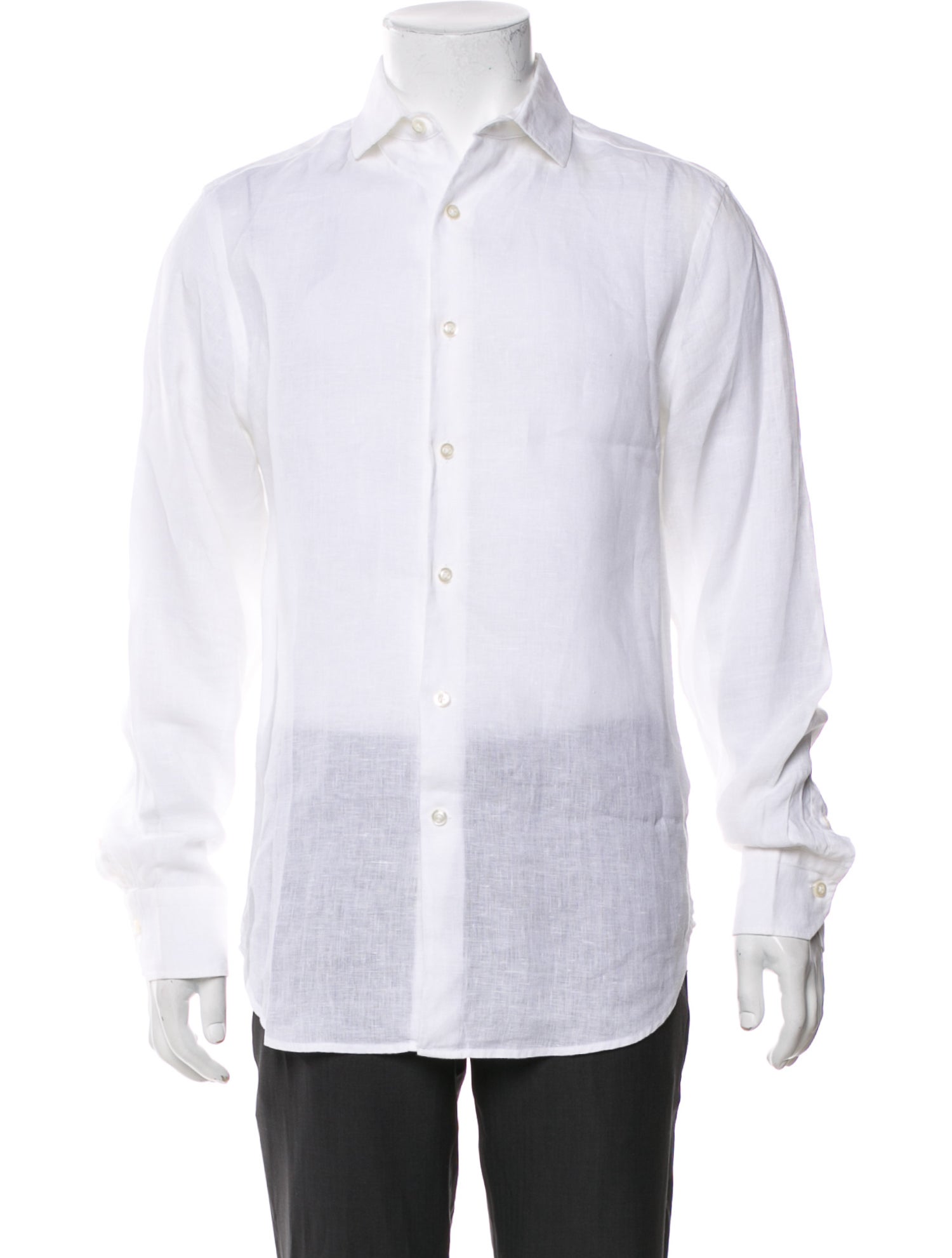 Frescobol Carioca Linen Long Sleeve Dress Shirt