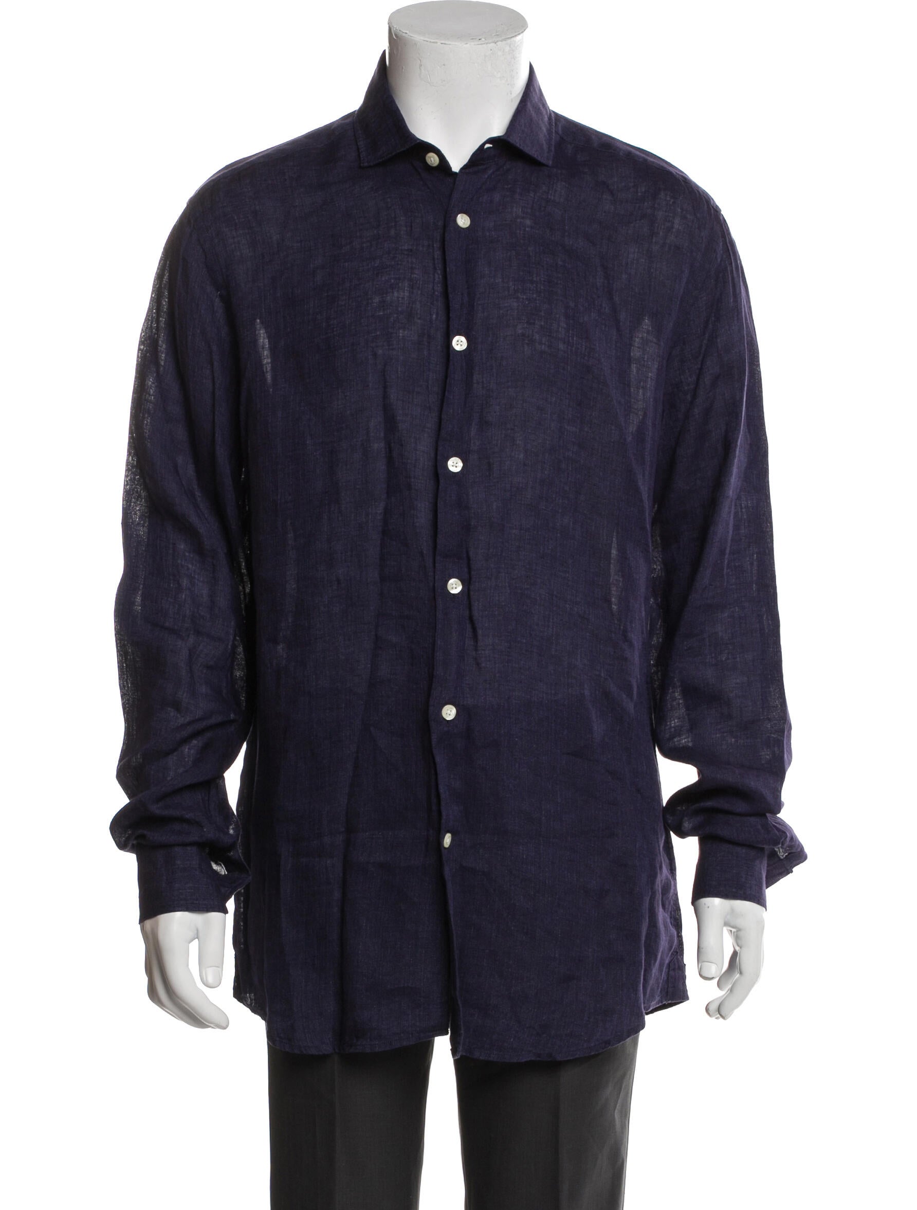Frescobol Carioca Linen Long Sleeve Dress Shirt