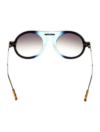 Morgenthal Frederics Round Gradient Sunglasses