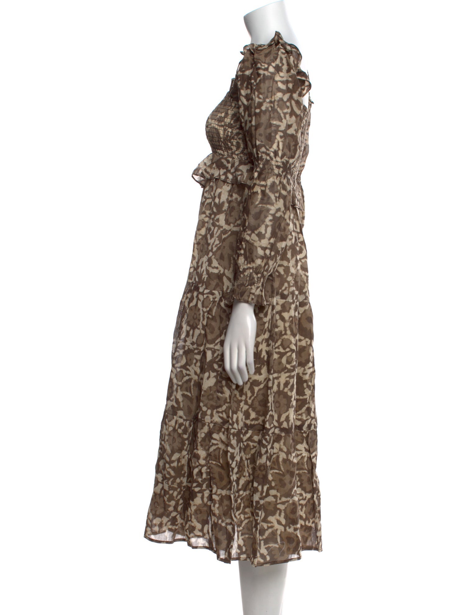 Frances Hart Animal Print Midi Length Dress