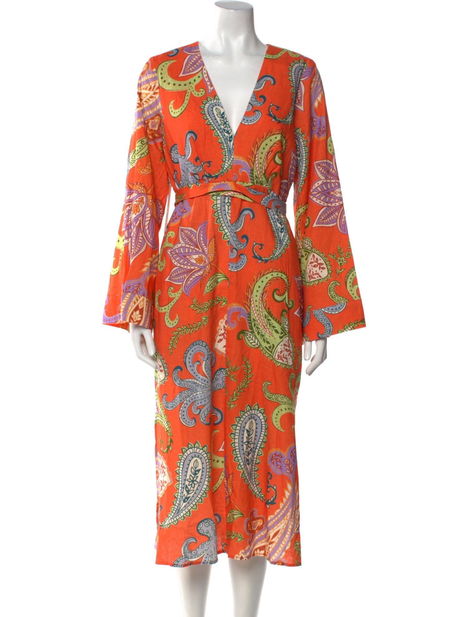 Farm Rio for Anthropologie Linen Midi Length Dress w/ Tags