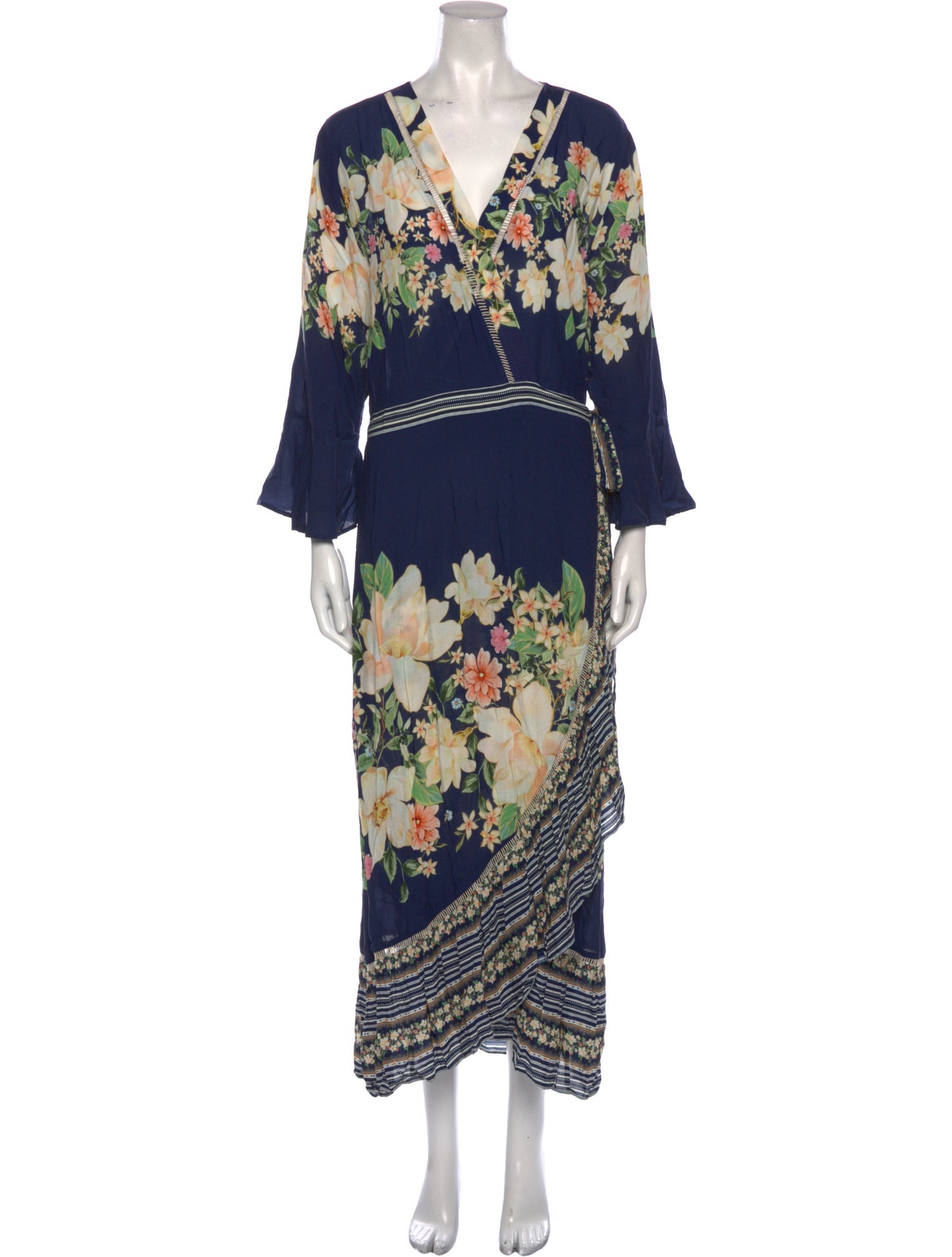 Farm Rio for Anthropologie Floral Print Long Dress