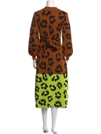 Farm Rio for Anthropologie Animal Print Midi Length Dress