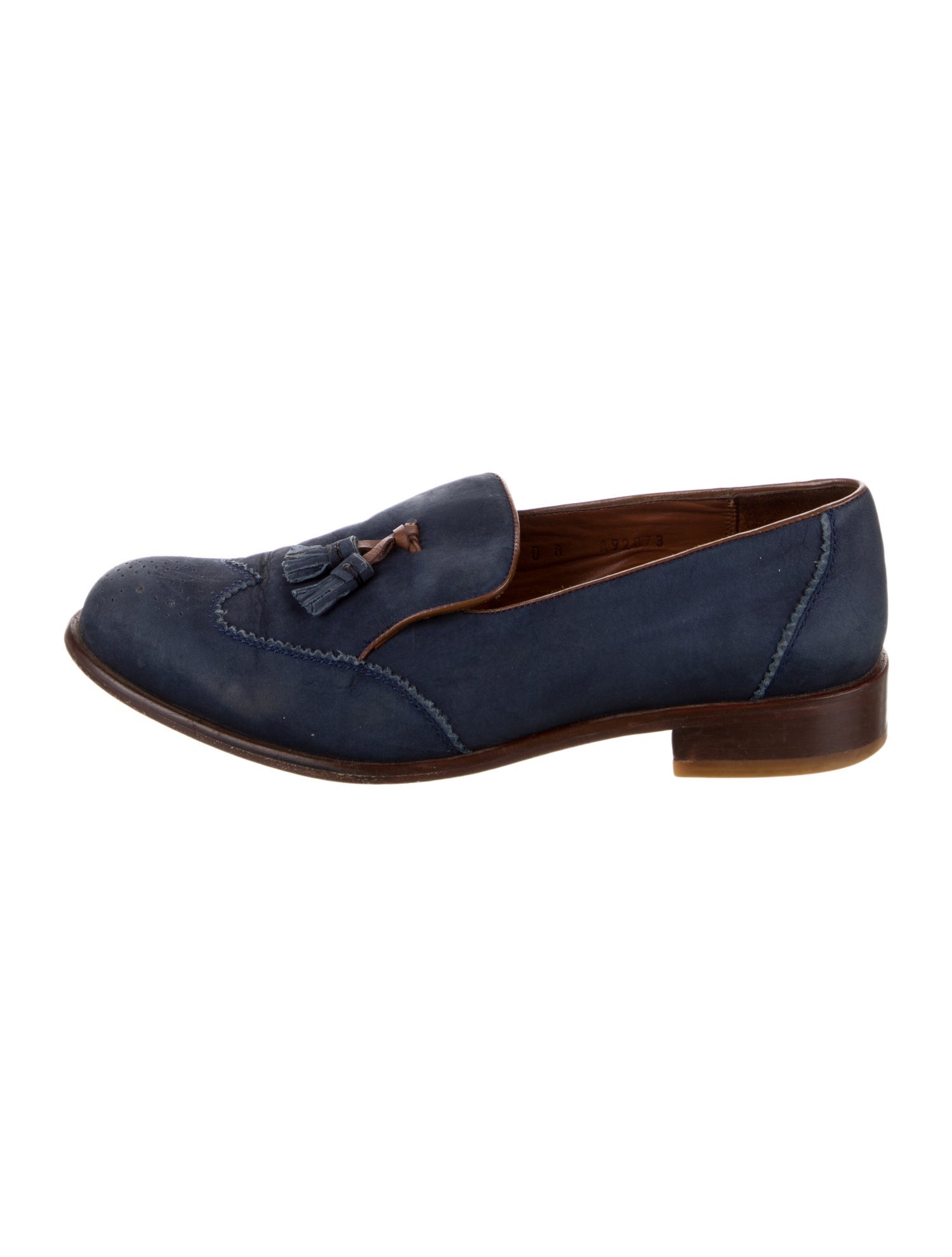 Franco Cuadra Suede Tassel Accents Loafers