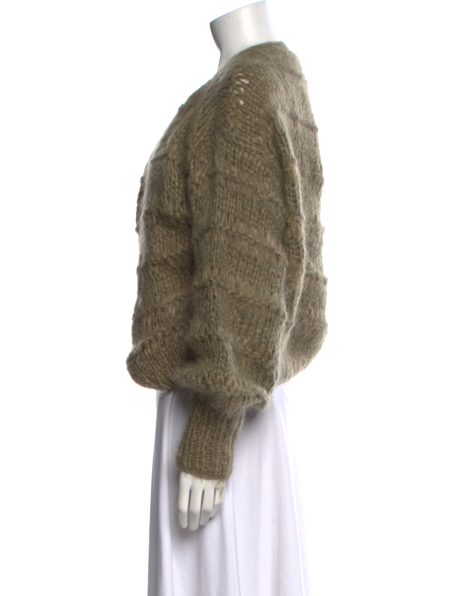 Frisson Knits Kid Mohair V-Neck Sweater