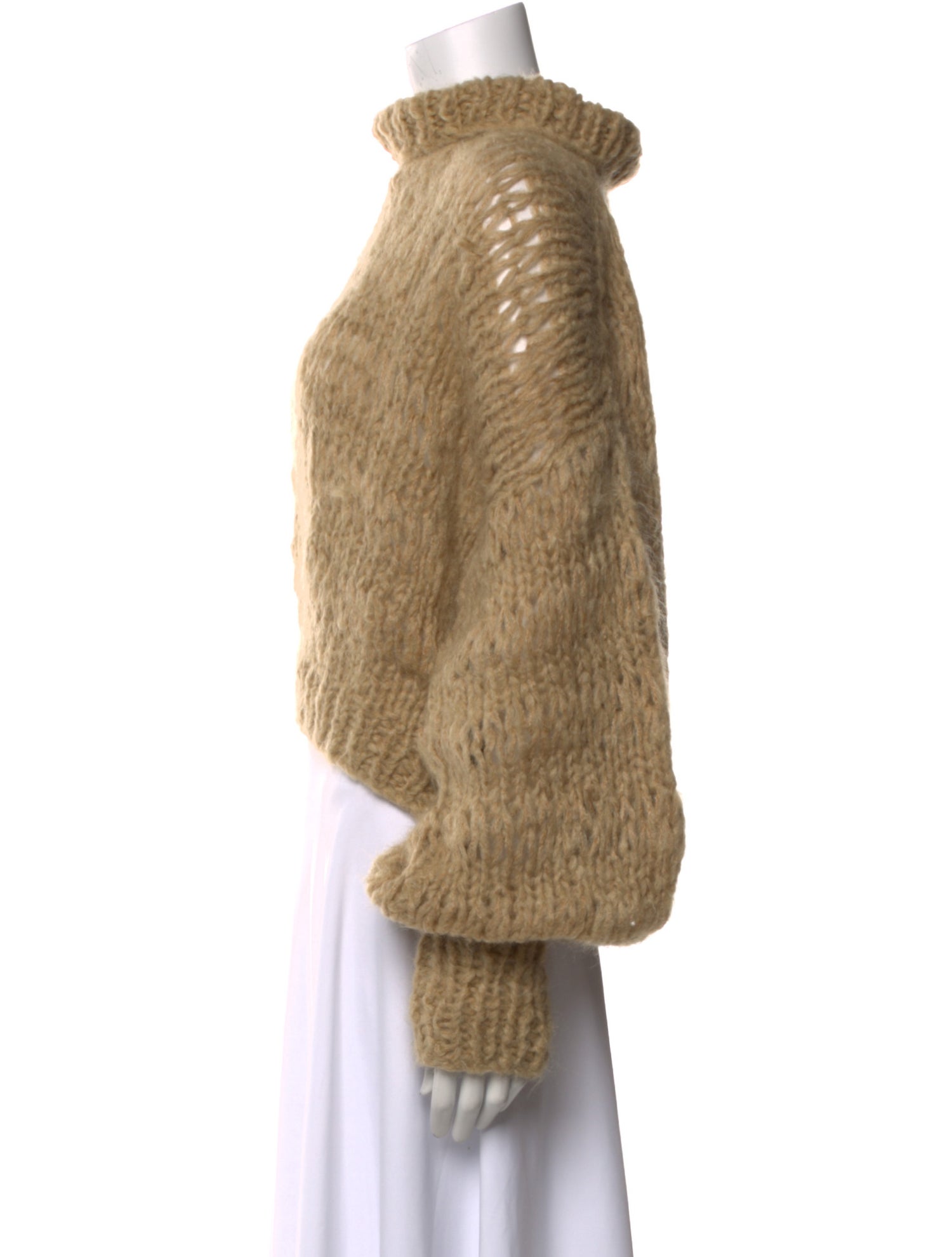 Frisson Knits Kid Mohair Mock Neck Sweater