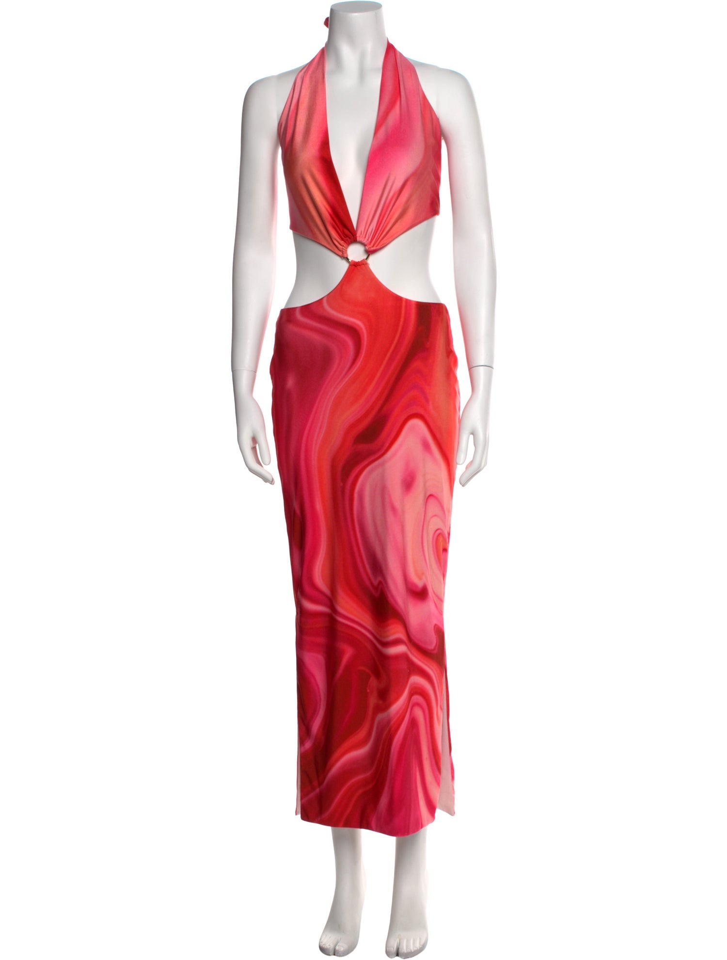 Farai London Printed Midi Length Dress