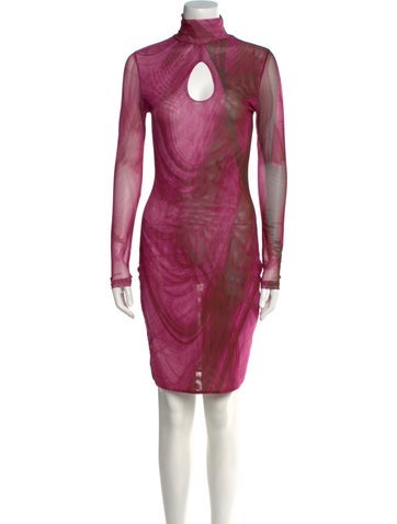 Farai London Dresses Turtleneck Knee-Length Dress S