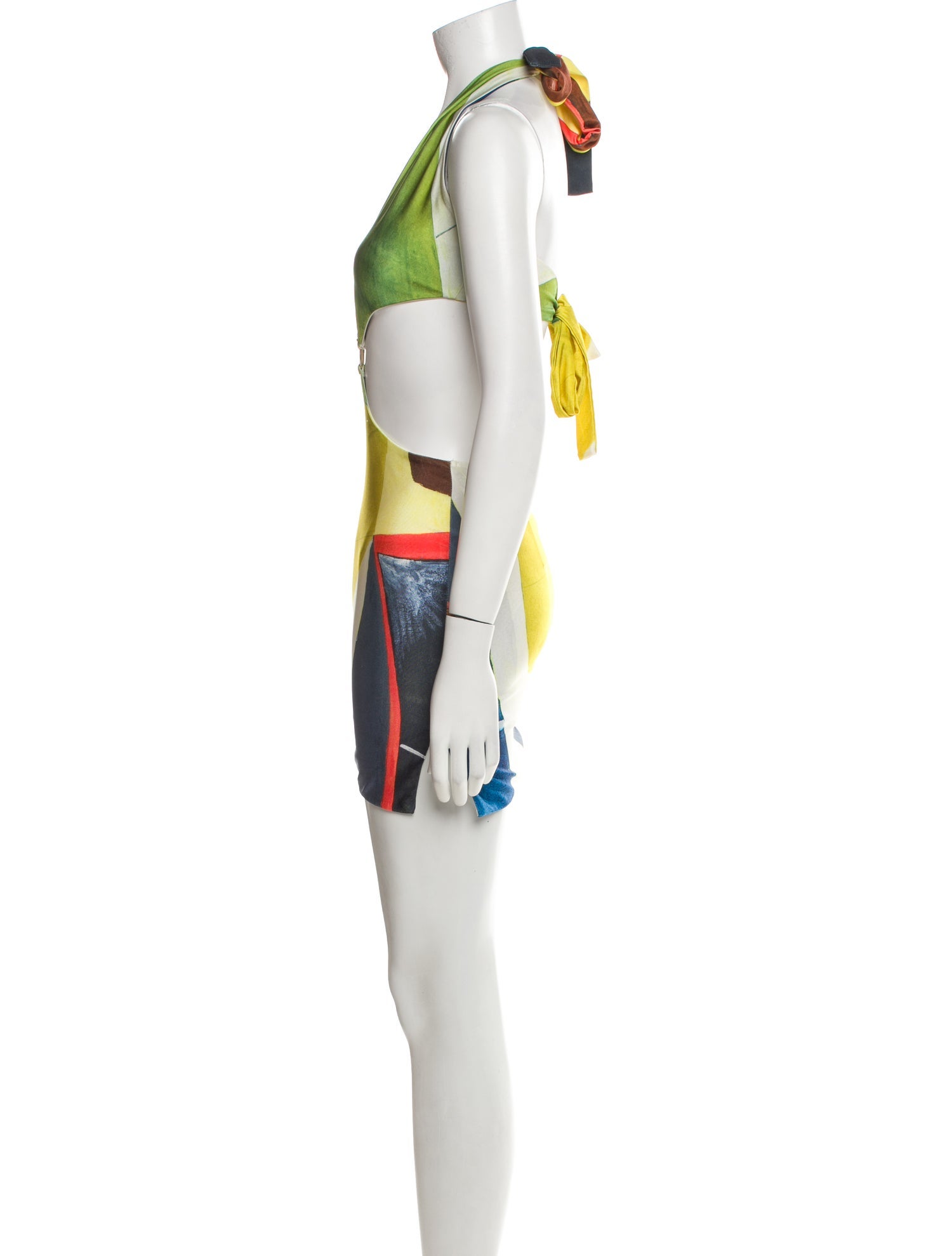 Farai London Colorblock Pattern Mini Dress