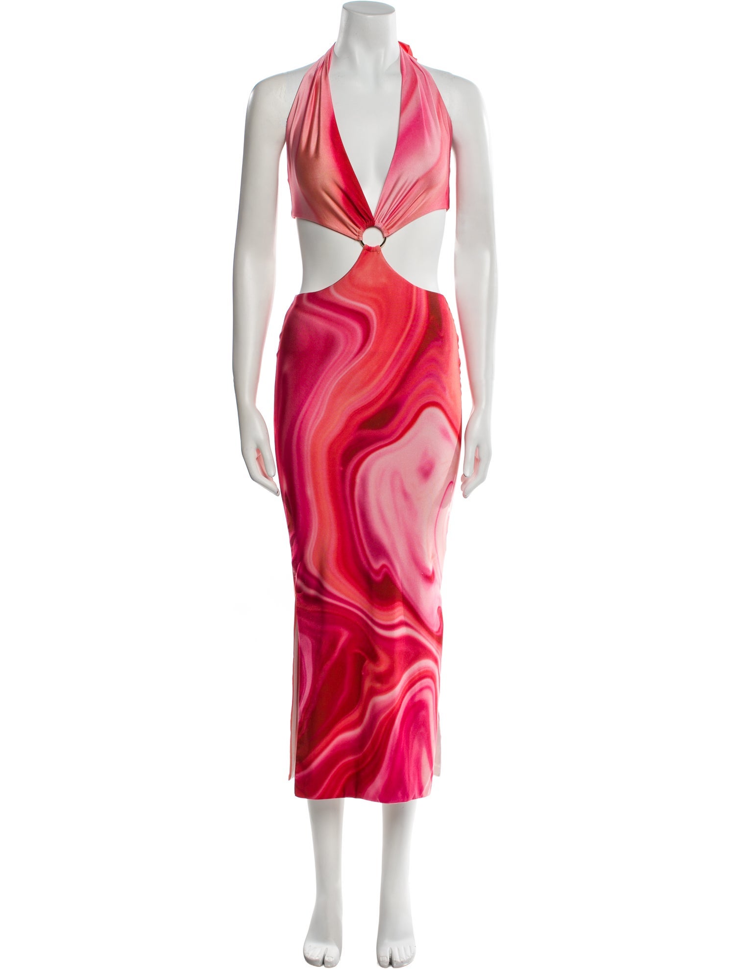 Farai London Printed Midi Length Dress
