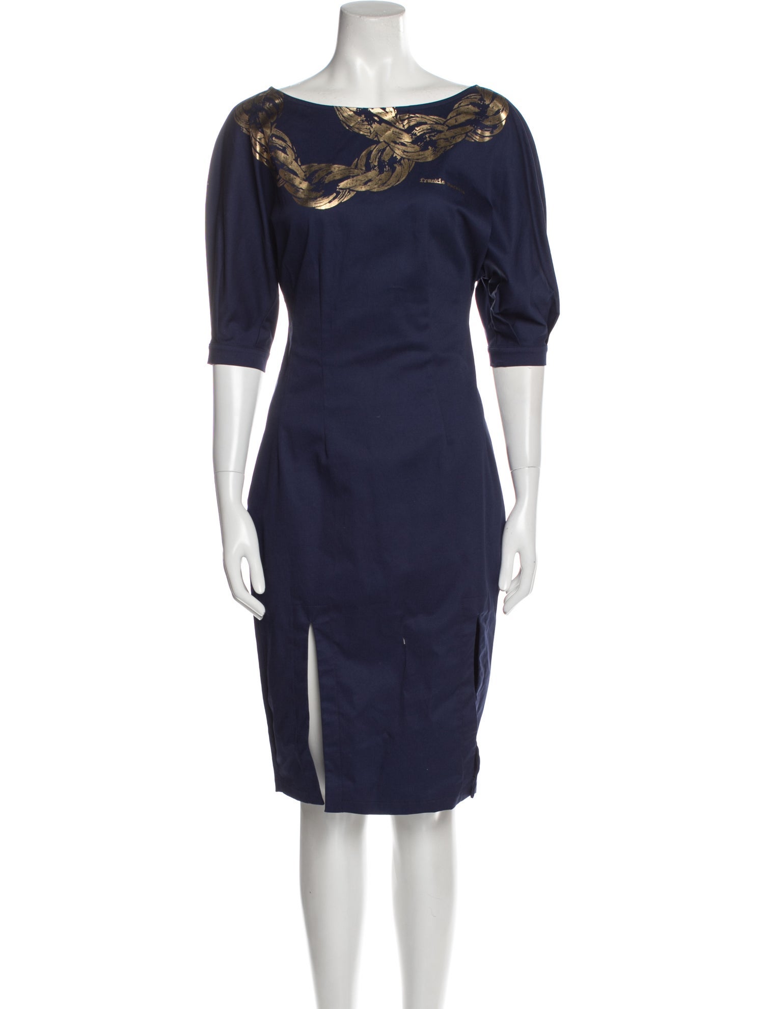 Frankie Morello Bateau Neckline Knee-Length Dress w/ Tags