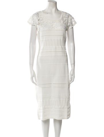 Frankie Morello Dresses Scoop Neck Midi Length Dress L