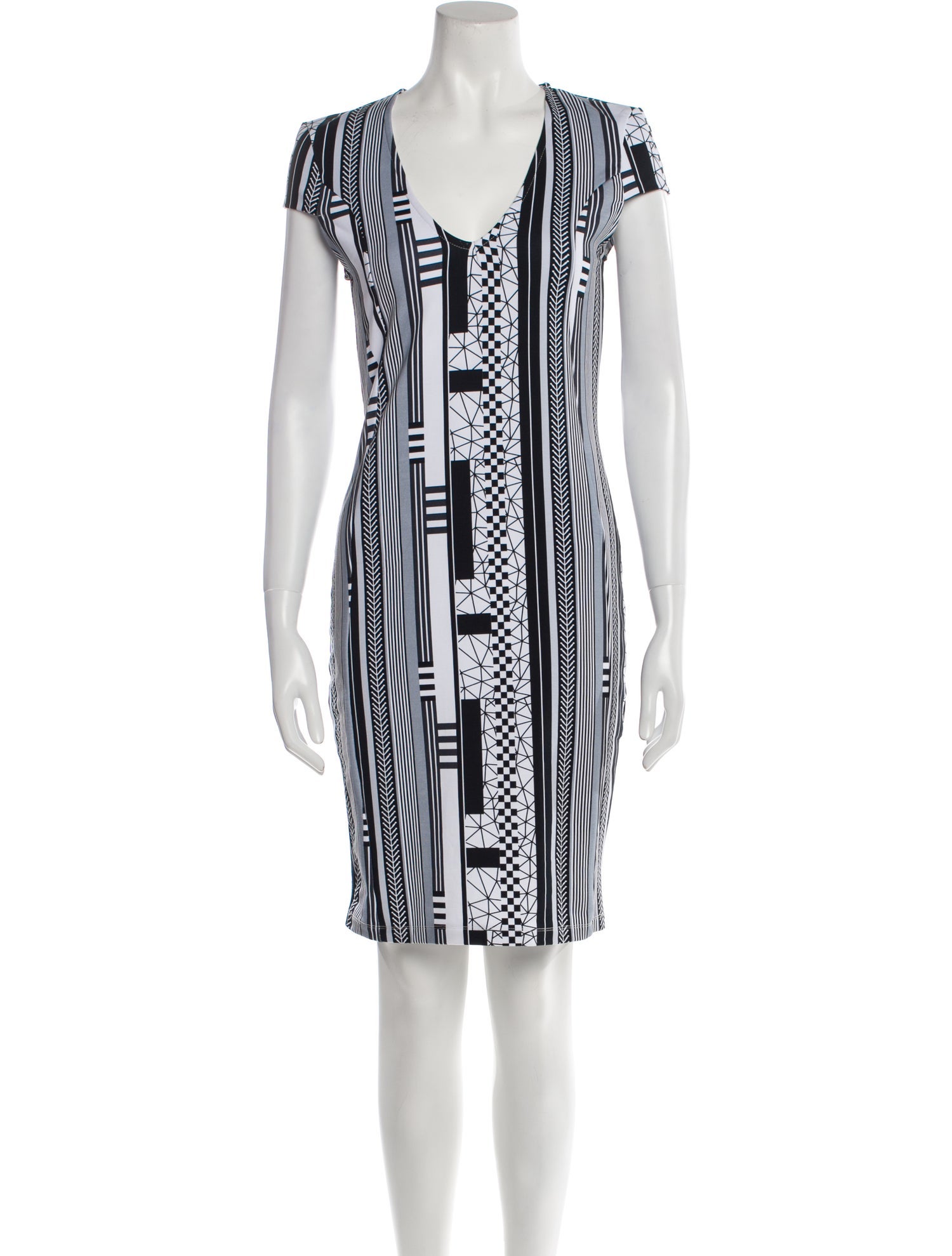 Frankie Morello Printed Knee-Length Dress w/ Tags