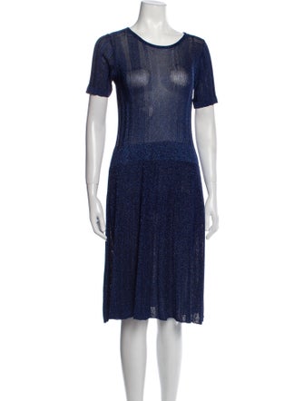 Frankie Morello Crew Neck Knee-Length Dress