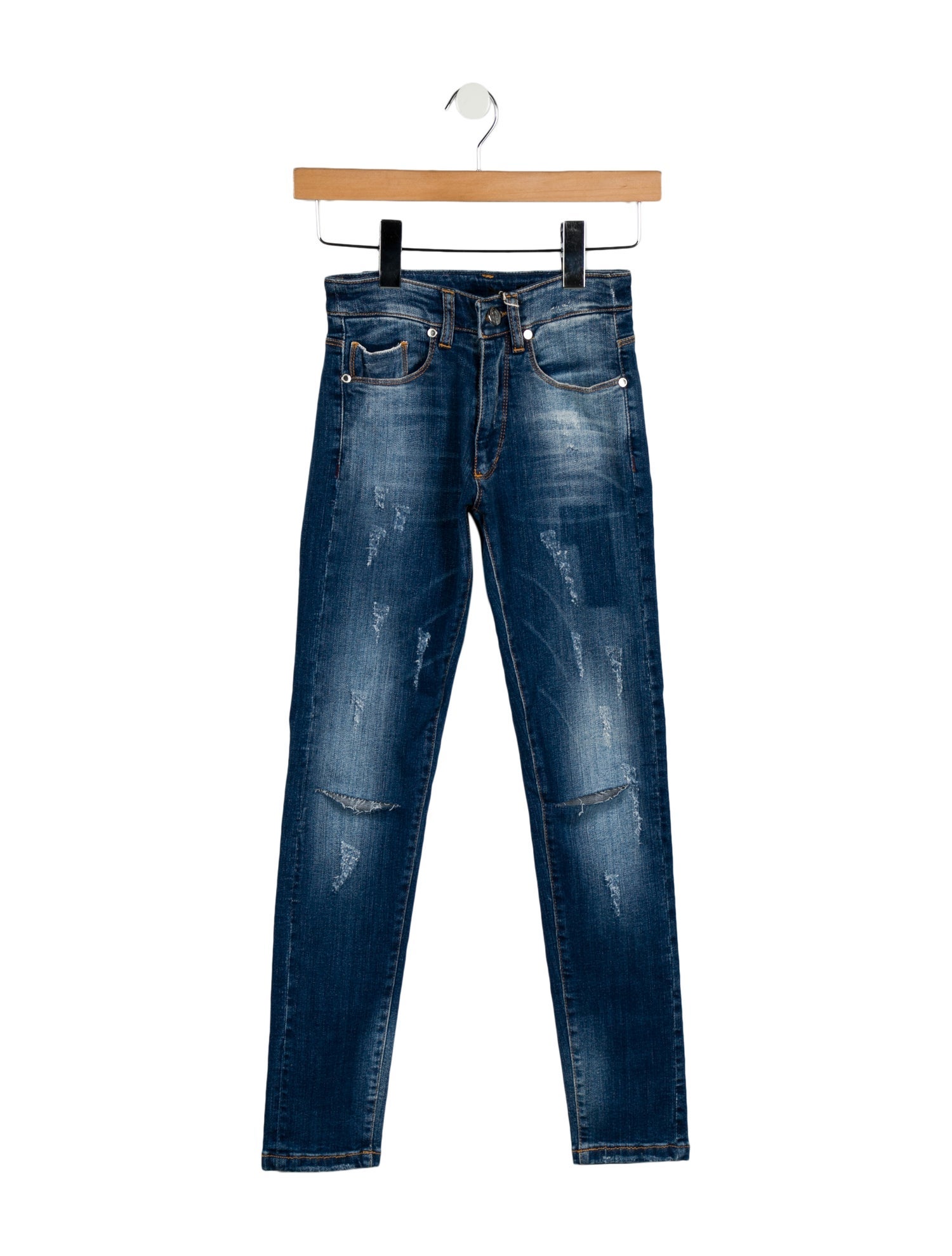 Frankie Morello Mid-Rise Skinny Leg Jeans