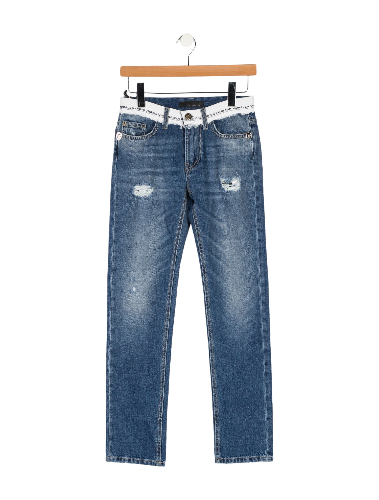 Frankie Morello Mid-Rise Straight Leg Jeans