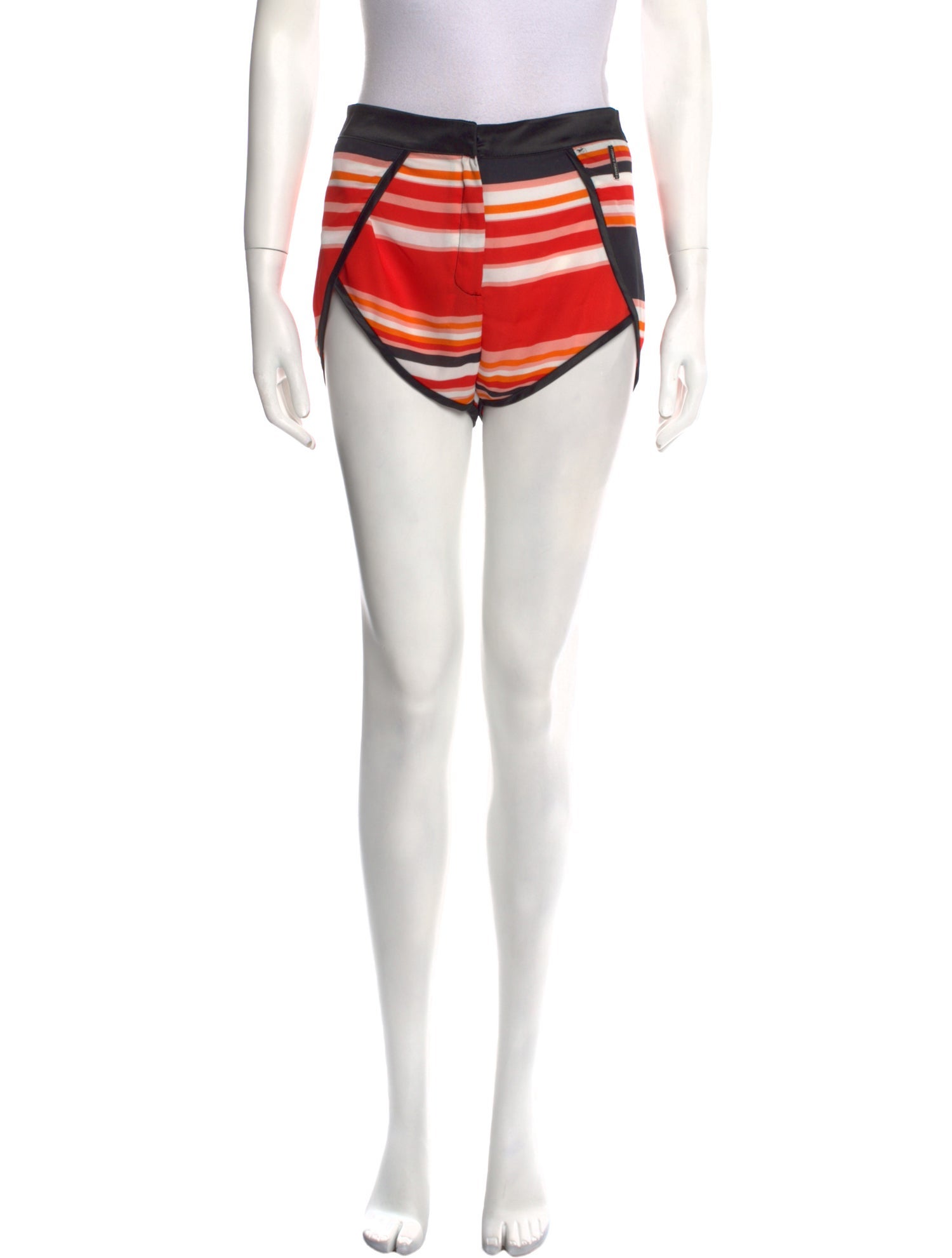 Frankie Morello Striped Mini Shorts