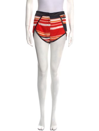 Frankie Morello Striped Mini Shorts