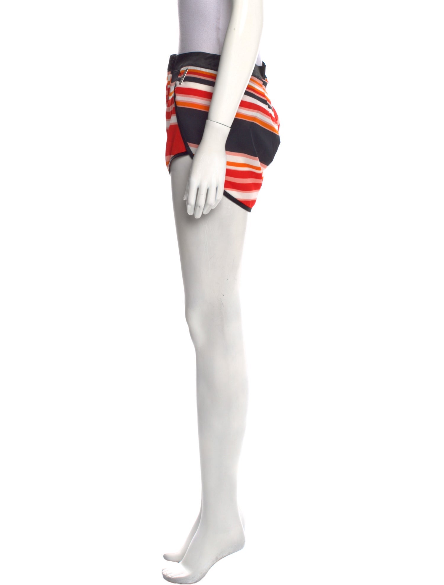 Frankie Morello Striped Mini Shorts