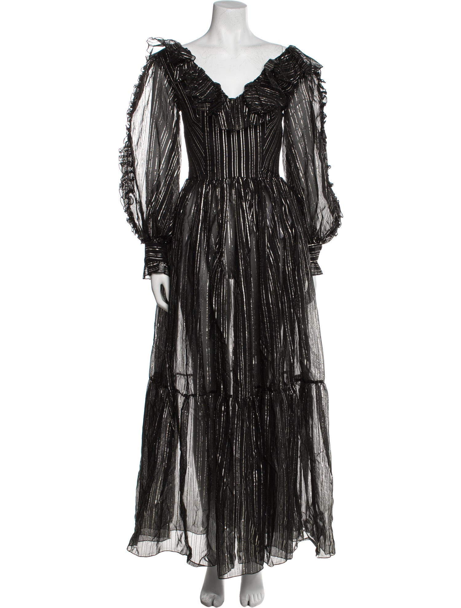 Frankie Morello Mesh Long Dress