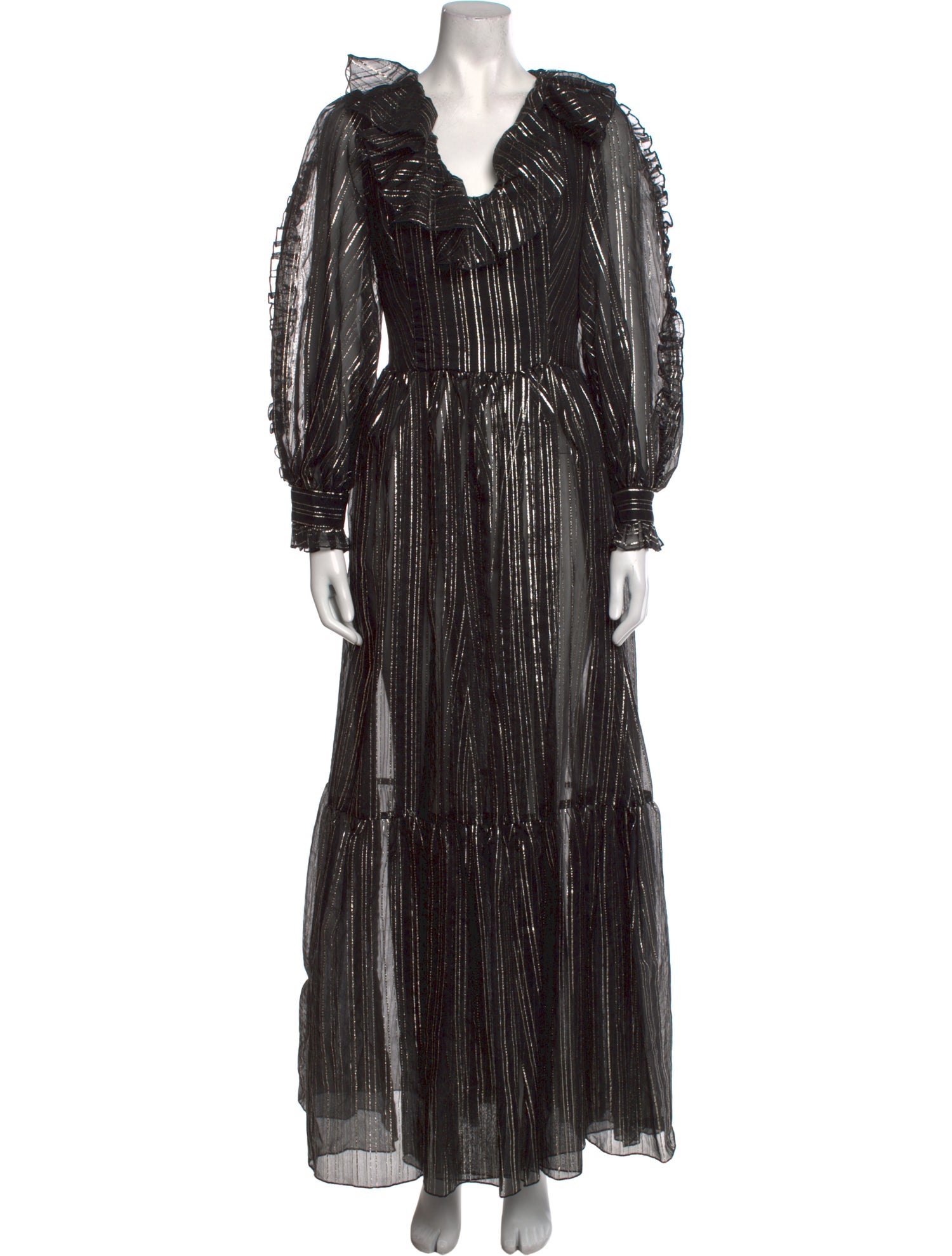 Frankie Morello V-Neck Long Dress