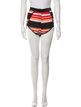 Frankie Morello Striped Mini Shorts
