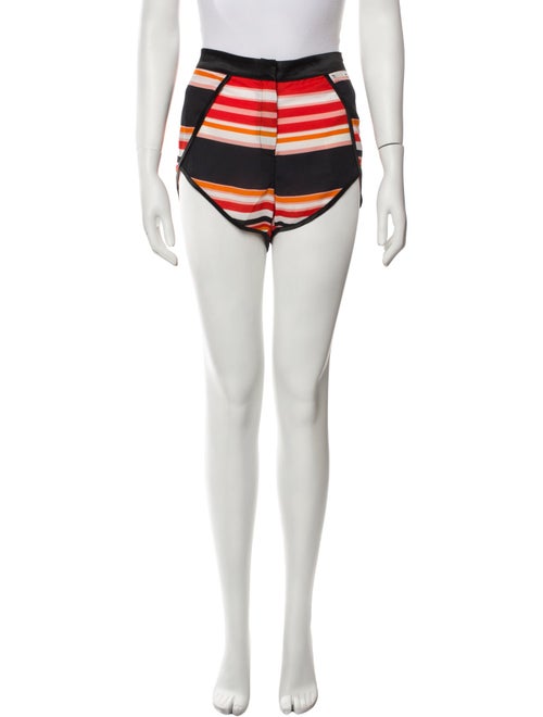 Frankie Morello Striped Mini Shorts