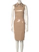 Frankie Morello Mock Neck Knee-Length Dress