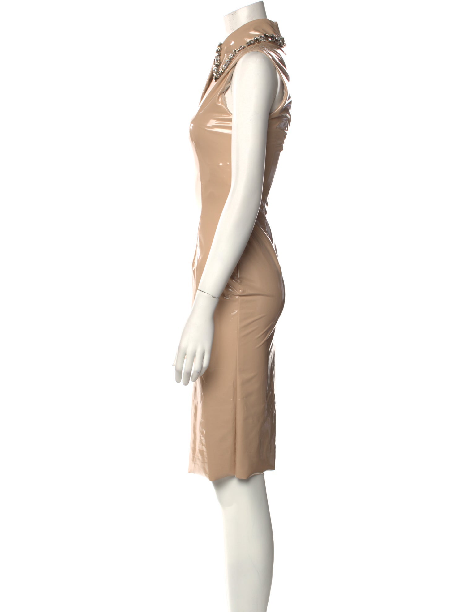 Frankie Morello Mock Neck Knee-Length Dress